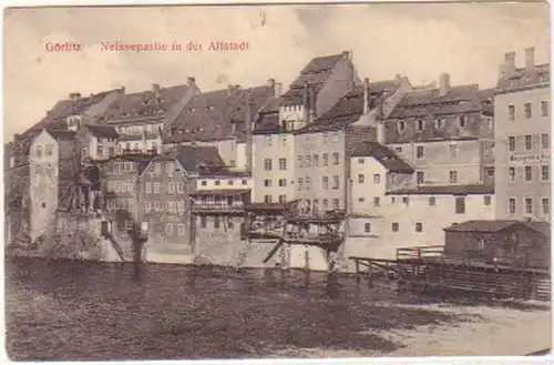 24356 Ak Görlitz Neissepartie in der Altstadt um 1910