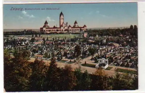 24347 Ak Leipzig Krematorium mit Südfriedhof um 1910