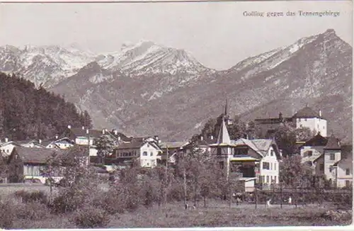 24320 Ak Golling gegen das Tennengebirge um 1920