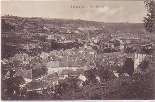 24307 Ak Solbad Sulz am Neckar Totalansicht 1913