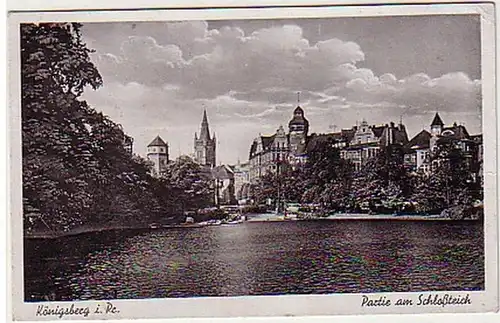 24190 Feldpost Ak Königsberg Partie am Schlossteich 1940