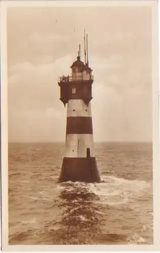 24179 Ak Rotesand Leuchtturm an der Wesermündung 1930