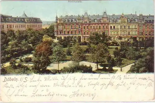 24171 Ak Döbeln en Saxe Parisinplatz vers 1910