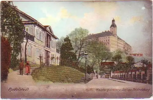 24169 Ak Rudolstadt Weinbergstraße et Schloss 1909