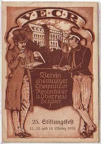 24166 Studentika Ak 25. Stiftungsfest Chemnitz 1920