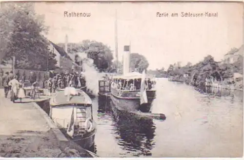 24137 Ak Rathenov partie sur le canal d'écluse 1921