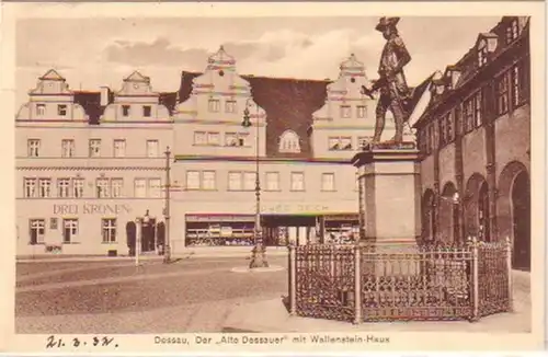 24131 Ak Dessau Age Desauer + Wallenstein-Haus 1932