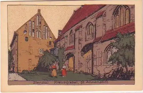 24118 Künstler-Ak Stendal St. Annenstift um 1930