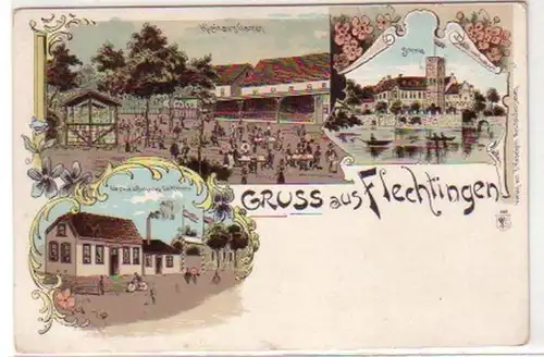 24113 Ak Lithographie Gruss aus Flechtlingen um 1900