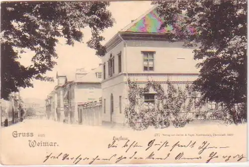 24108 Ak Gruss aus Weimar Liszthaus 1901