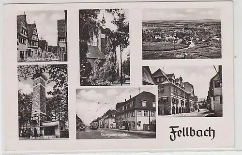 24107 Multiages Ak Fellbach Stuttgarterstrasse, etc. 1957