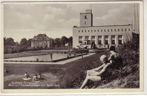 24086 Ak Pirmasens Stadtbad Freibad und Hallenbad 1941