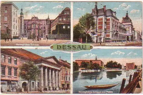 24083 Post Multi-image Ak Dessau 1917