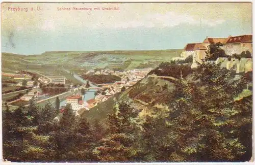 24036 Ak Freyburg au Non-Strut Panorama 1909