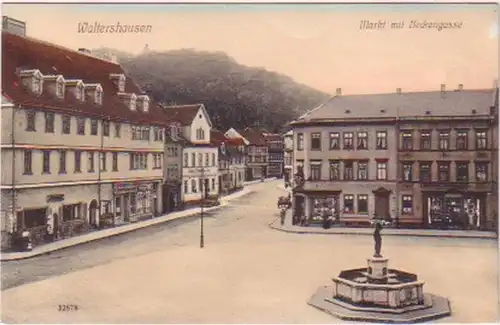 24033 Ak Waltershausen marché avec la rue de bassin vers 1910