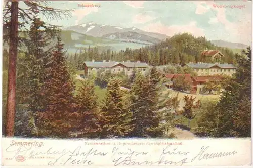 24023 Ak Semmering Restauration Südbahnhotel 1918