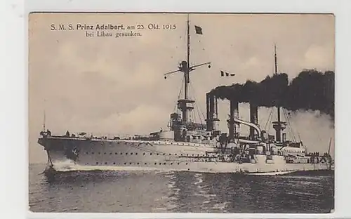 24011 Ak Kriegsschiff S.M.S. Prinz Adalbert um 1915