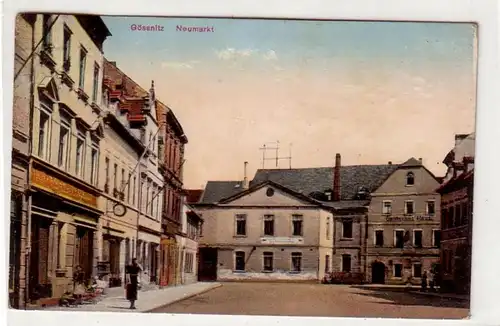 23973 Ak Gössnitz Neumarkt avec des magasins 1929