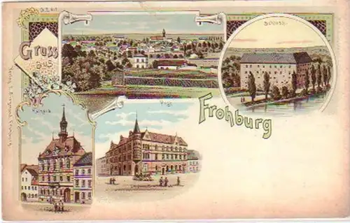 23972 Lithografie Gruss aus Frohburg 1899