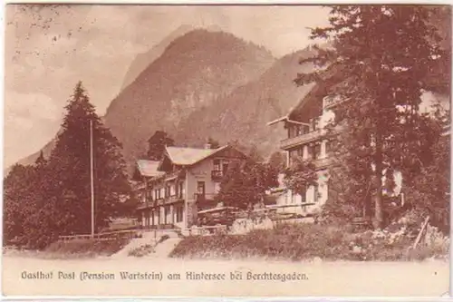 23962 AK Gasthof Post bei Berchtesgaden 1921