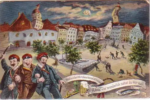 23949 Humor Ak Jena Marktplatz 1910