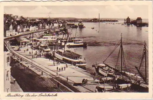 23929 Ak Flensburg an der Fördebrücke 1942