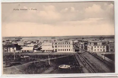 23921 Ak Punta Arenas Chile Plaza Vue totale vers 1910