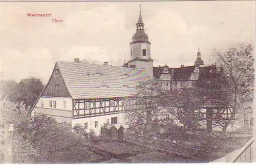 23919 Ak Wermsdorf Pfarre um 1910
