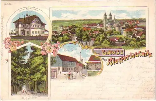 23901 Ak Lithographie Gruß aus Klosterlausnitz 1899