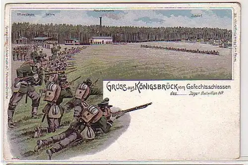 23895 Ak Lithographie Gruss aus Königsbrück um 1900