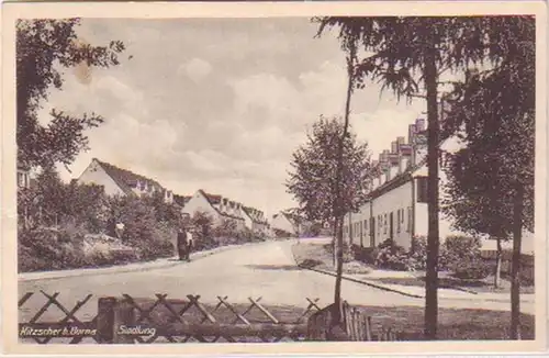 23893 Ak Kitzscher bei Borna Siedlung 1948