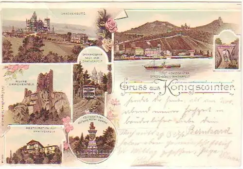 23885 Ak Lithographie Gruss de l'hiver royal 1898