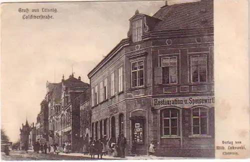 23876 Ak Gruß aus Leisnig Colditzerstraße um 1910