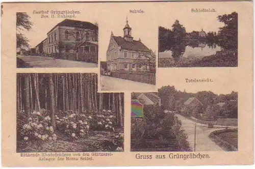 23864 Mehrbild-Ak Gruss aus Grüngräbchen um 1910