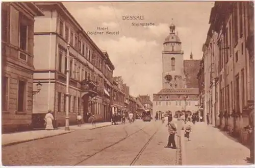 23831 AK Dessau Steinstraße m. Hôtel Sachet vers 1910