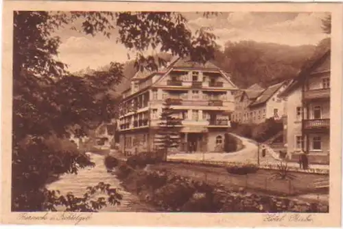 23828 Ak Berneck im Fichtelgebirge Hotel Bube 1926