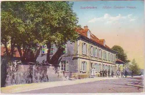 23817 Ak Sarrebruck historique de Goldener Bremm 1908