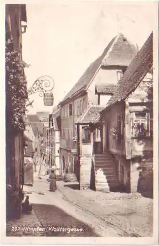 23795 Ak Wimpfen Klostergasse vers 1940