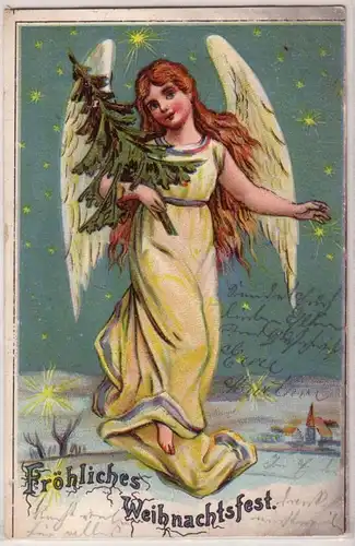 23782 Ange de Noël Ak avec sapin 1903