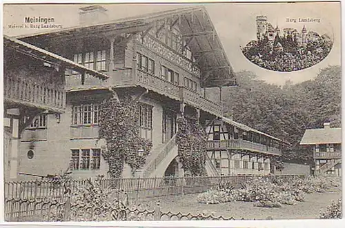 23707 Ak Meiningen Meierei b. Château de Landsberg 1911