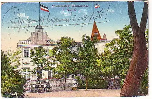 23696 Ak Heideschloß Hohenbinde près Erkner 1917