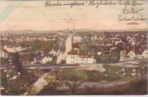 23680 Ak Gruß aus Ludwigsburg Totalansicht 1912