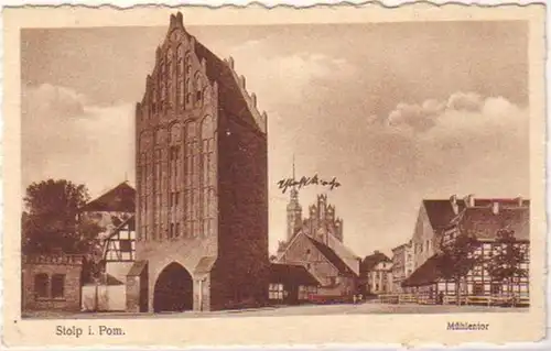 23677 Ak Stolp in Pommern Mühlentor 1929