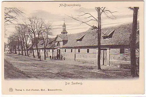 23675 Ak Alt Braunschweig der Sandweg um 1900
