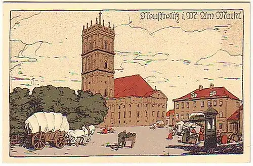 23655 Artiste Ak Neustrelitz sur le marché vers 1925