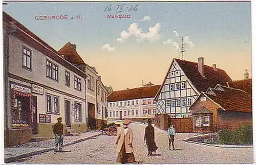 23650 Ak Gernrode sur la place de marché de résine 1926