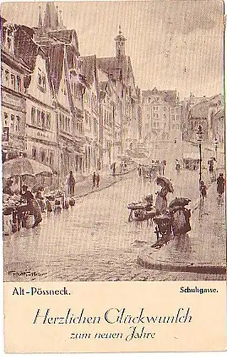 23639 Nouvel An-Ak Alt-Pössnek Schuhgasse 1928