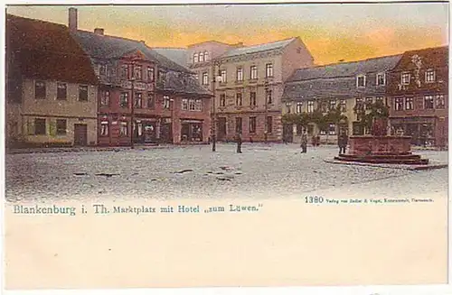 23627 Ak Blankenburg marché m. Hôtel au Louvain vers 1900