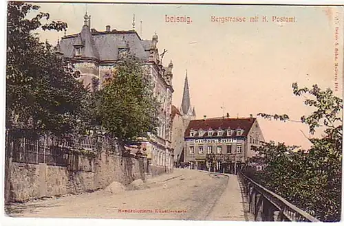 23612 Ak Leisnig Bergstrasse m. K. Postamt 1908