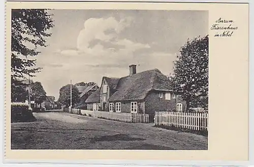 23596 Ak Amrum Friesenhaus dans le brouillard vers 1930